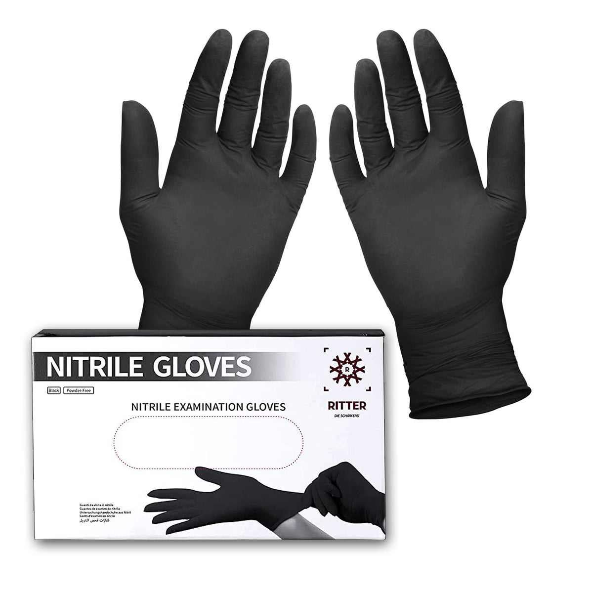 MP Nitrilhandschuhe schwarz / black Größe / size XL (100 St. / pcs. - Pack.)