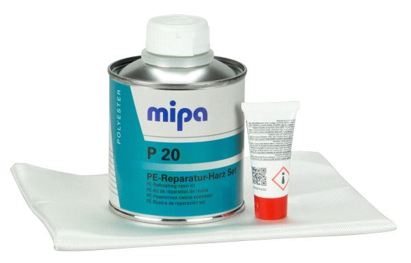 Mipa P 20 Reparatur-Set PE-Harz mit Härter und Glasgewebe