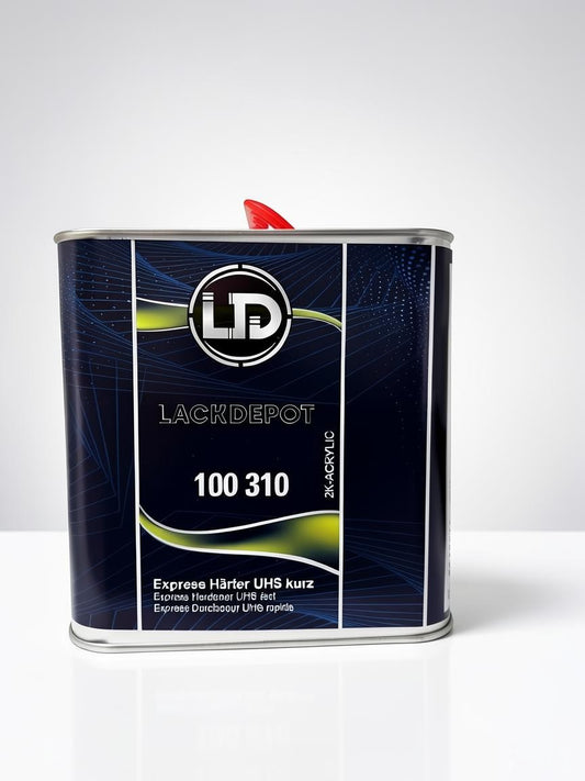 Lack Depot LD Express Härter UHS kurz 2,5L metal container for 2K clear coat, ideal for spot repairs.