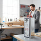 Lack Depot 5L LD 2K-Klarlack UHS metal canister for professional automotive clear coat application in a workshop.